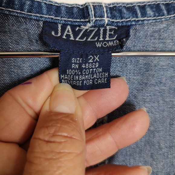 Jazzie Women Vintage Denim Sleeveless Dress with Fringe Detail - Picture 4 of 6